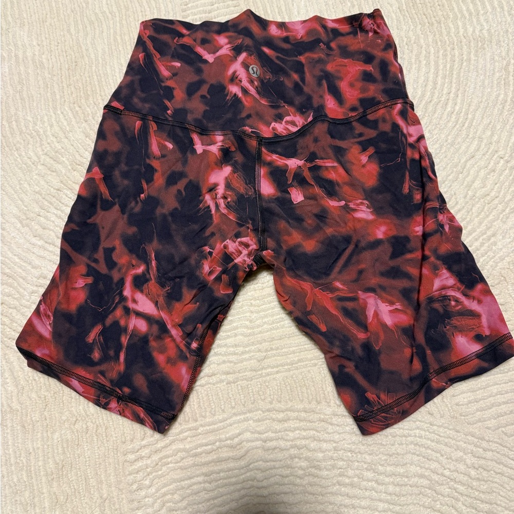 Lululemon Red and Black Women's Shorts